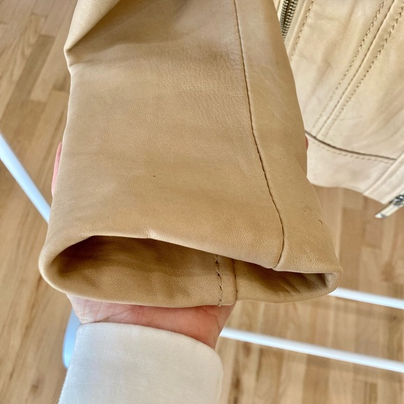 Michael Kors Beige Leather Jacket - Picture 9 of 10